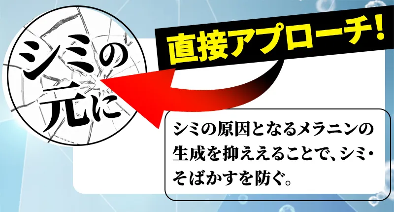 シミの元に直接アプローチ